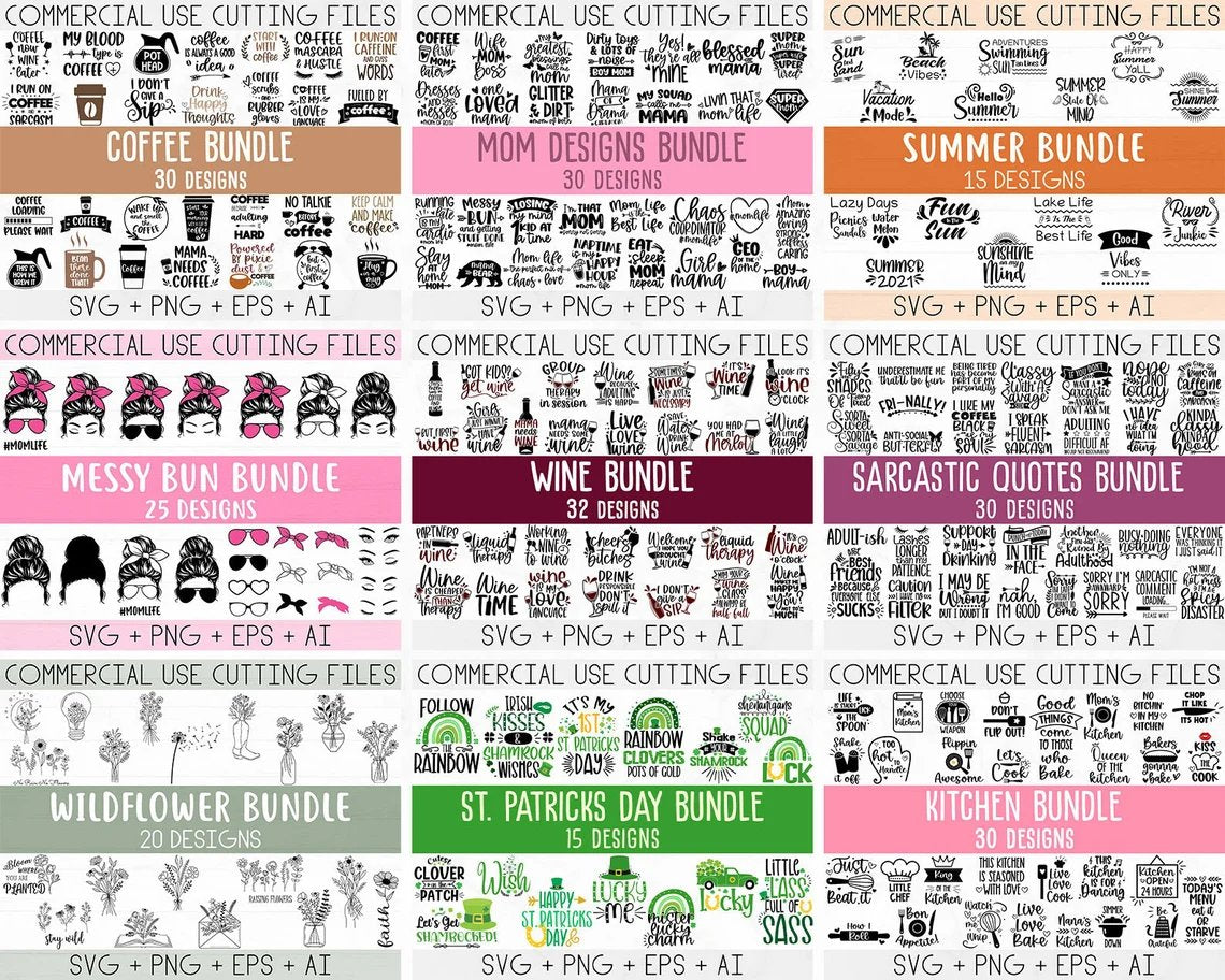 Mega SVG Bundle 1000+ Designs