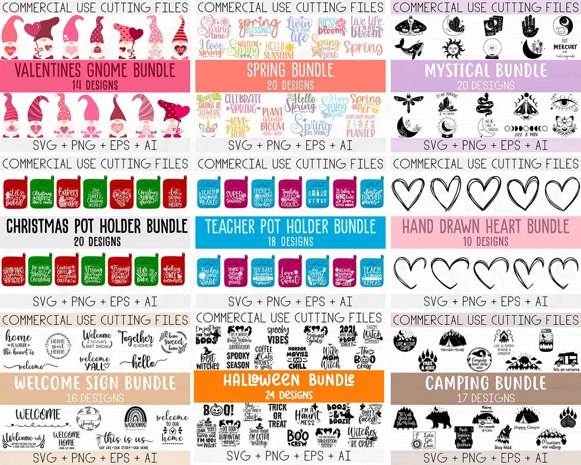 Mega SVG Bundle 1000+ Designs