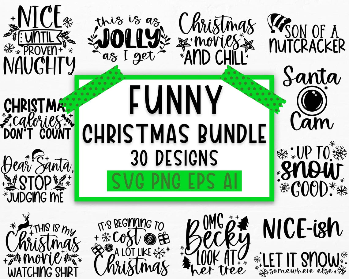 Funny Christmas SVG Bundle, Christmas sign svg – Glam Zephyr