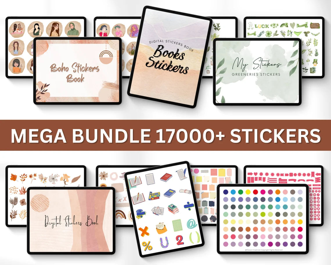 17000+ Daily Digital Sticker Book for Goodnotes