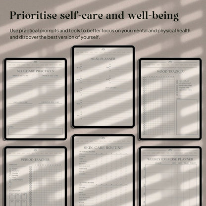 Ersatile Digital Planner: Daily, Weekly, Monthly | Goodnotes iPad Planner for Self Care, ADHD, and Meal Planning