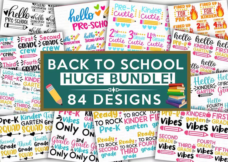 80+ Back To School MEGA SVG Bundle