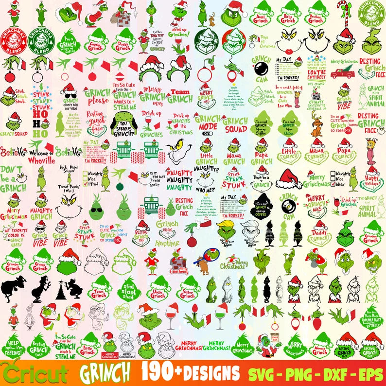 The Grinch Bundle 190+ UNIQUE DESIGN