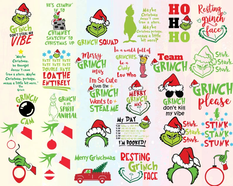 The Grinch Bundle 190+ UNIQUE DESIGN