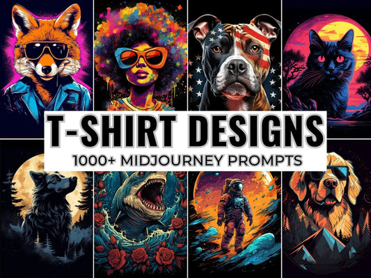 1000 T-shirt design Midjourney Prompts