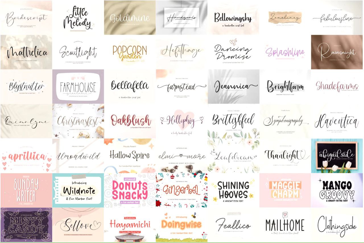 Caligraphy, Handwritten Font