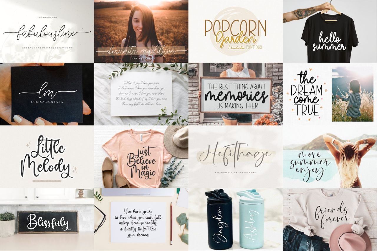 Caligraphy, Handwritten Font