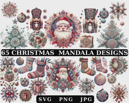 800+ Watercolor Mega Christmas Clipart Bundle